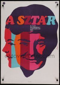6j350 A SZTAR Hungarian 23x33 '60s completely different artwork by Sandor Ernyei!