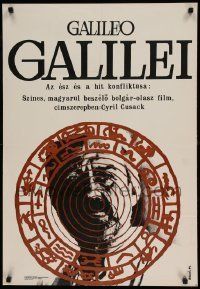 6j380 GALILEO Hungarian 23x33 '69 Cyril Cusack in the title role, artwork by Erzesbet Koleszar!
