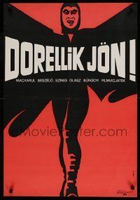6j384 HOW TO KILL 400 DUPONTS Hungarian 22x32 '69 wild & completely different art by Laszlo Banki!