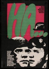 6j385 IF Hungarian 22x32 '69 different So-Ky art of Malcolm McDowell, So-Ky artwork!