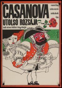 6j391 LAST ROSE OF CASANOVA Hungarian 23x32 '67 Posledni ruze od Casanovy, Arpad Bognar art!