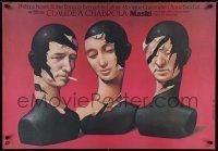 6j972 MASQUES Polish 26x38 '88 cool creepy art of peeling faced mannequins by Wieslaw Walkuski!