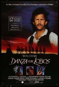 6j050 DANCES WITH WOLVES Spanish '91 Kevin Costner & Native American Indians!