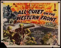 6k012 ALL QUIET ON THE WESTERN FRONT 1/2sh R50 Lew Ayres, WWII classic, different art!