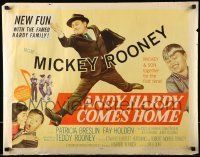 6k021 ANDY HARDY COMES HOME style A 1/2sh '58 Mickey Rooney & son Teddy together for the first time!