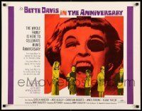 6k023 ANNIVERSARY 1/2sh '67 Bette Davis with funky eyepatch in another portrait in evil!