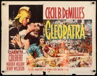 6k076 CLEOPATRA style A 1/2sh R52 sexy Claudette Colbert as Princess of the Nile, Cecil B. DeMille