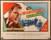 6k085 COURT-MARTIAL OF BILLY MITCHELL 1/2sh '56 c/u of Gary Cooper, directed by Otto Preminger!