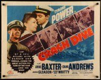 6k087 CRASH DIVE 1/2sh R56 sailors Tyrone Power & Dana Andrews on submarine, Anne Baxter!