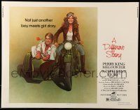 6k113 DIFFERENT STORY 1/2sh '78 art of Meg Foster on motorcycle & Perry King in sidecar by Obrero!