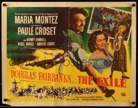 6k131 EXILE 1/2sh '47 Ophuls, swashbuckler Douglas Fairbanks Jr. & beautiful Maria Montez!