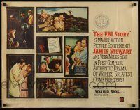 6k133 FBI STORY 1/2sh '59 great images of detective Jimmy Stewart & Vera Miles!