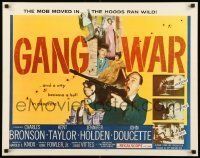 6k152 GANG WAR 1/2sh '58 young mobster Charles Bronson in a city that is Hell in concrete!