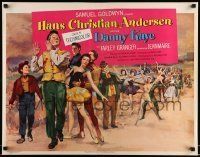 6k172 HANS CHRISTIAN ANDERSEN style B 1/2sh '53 great art of Danny Kaye i the title role & top cast!