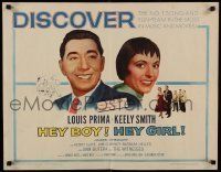 6k182 HEY BOY! HEY GIRL! 1/2sh '59 artwork of Louis Prima & Keely Smith, #1 song-and-fun team!