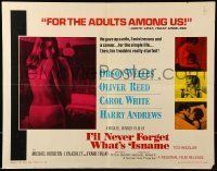 6k199 I'LL NEVER FORGET WHAT'S'ISNAME 1/2sh '68 Orson Welles, sexy Carol White, Michael Winner!