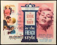 6k202 IN THE FRENCH STYLE 1/2sh '63 art of sexy Jean Seberg, Robert Parrish directed!