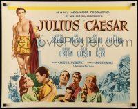 6k212 JULIUS CAESAR 1/2sh R62 art of Marlon Brando, James Mason & Greer Garson, Shakespeare