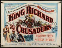 6k225 KING RICHARD & THE CRUSADERS 1/2sh '54 Rex Harrison, Virginia Mayo, George Sanders, Holy War