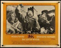 6k248 LION IN WINTER 1/2sh '68 Katharine Hepburn, Peter O'Toole as Henry II!