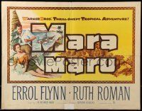 6k271 MARA MARU 1/2sh '52 montage of Errol Flynn & sexy Ruth Roman in the tropical Philippines!