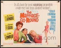 6k274 MARRIAGE-GO-ROUND 1/2sh '60 Julie Newmar wants to borrow Hayward's husband James Mason!