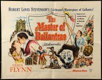 6k275 MASTER OF BALLANTRAE 1/2sh '53 Errol Flynn, Scotland, from Robert Louis Stevenson story!