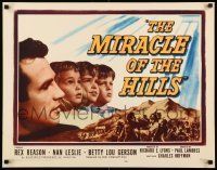 6k282 MIRACLE OF THE HILLS 1/2sh '59 Rex Reason was a man of courage fighting fire with faith!