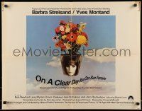 6k312 ON A CLEAR DAY YOU CAN SEE FOREVER 1/2sh '70 cool image of Barbra Streisand in flower pot!