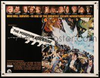 6k337 POSEIDON ADVENTURE 1/2sh '72 cool artwork of Gene Hackman escaping by Mort Kunstler!