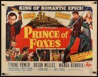 6k344 PRINCE OF FOXES 1/2sh '49 Orson Welles, Tyrone Power w/sword protects pretty Wanda Hendrix!