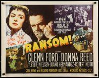 6k357 RANSOM style A 1/2sh '56 Glenn Ford & Donna Reed, Leslie Nielsen!