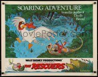 6k361 RESCUERS 1/2sh '77 Disney mouse mystery adventure cartoon from the depths of Devil's Bayou!