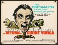 6k362 RETURN OF COUNT YORGA 1/2sh '71 Robert Quarry, AIP vampires, wild monster art!