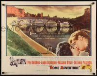 6k371 ROME ADVENTURE 1/2sh '62 Troy Donahue & Angie Dickinson in romantic close up in Italy!