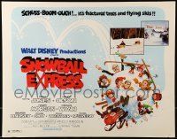 6k399 SNOWBALL EXPRESS 1/2sh '72 Walt Disney, Dean Jones, wacky winter fun art!
