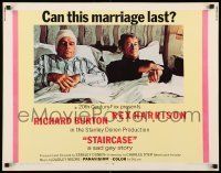 6k408 STAIRCASE 1/2sh '69 Stanley Donen, Rex Harrison & Richard Burton in a sad gay story!