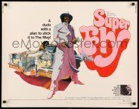 6k420 SUPER FLY 1/2sh '72 Tom Jung art of Ron O'Neal with car & girl sticking it to The Man!