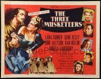 6k445 THREE MUSKETEERS 1/2sh R56 Lana Turner, Gene Kelly, June Allyson, Angela Lansbury