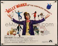 6k484 WILLY WONKA & THE CHOCOLATE FACTORY int'l 1/2sh '71 Gene Wilder w/ Violet floating away!