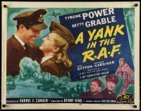 6k490 YANK IN THE R.A.F. style B 1/2sh R53 smiling Tyrone Power & Betty Grable in uniform!