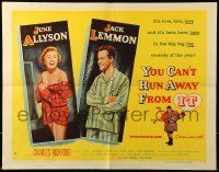 6k493 YOU CAN'T RUN AWAY FROM IT style B 1/2sh '56 Lemmon & Allyson in It Happened One Night remake