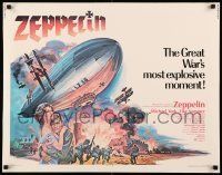 6k499 ZEPPELIN 1/2sh '71 cool image of dirigible moored on ship at sea!