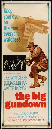 6k541 BIG GUNDOWN insert '68 La Resa Dei Conti, Lee Van Cleef as Mr. Ugly, spaghetti western!
