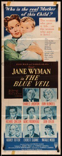 6k550 BLUE VEIL insert '51 portraits of Charles Laughton, Jane Wyman, Joan Blondell & more!