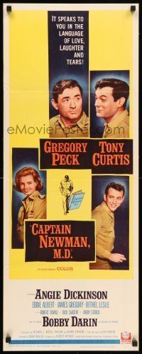 6k566 CAPTAIN NEWMAN, M.D. insert '64 Gregory Peck, Tony Curtis, Angie Dickinson, Bobby Darin
