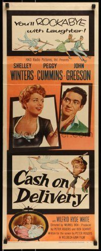 6k568 CASH ON DELIVERY insert '56 Shelley Winters, Peggy Cummins, John Gregson, English!