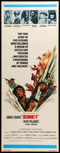 6k575 CHE int'l insert '69 art of Omar Sharif as Guevara, Jack Palance as Fidel Castro!