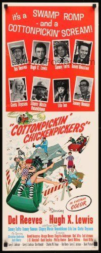 6k585 COTTONPICKIN' CHICKENPICKERS insert '67 Del Reeves, Hugh X. Lewis, country music!