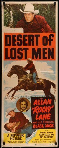6k606 DESERT OF LOST MEN insert '51 cowboy Allan Rocky Lane & his stallion Black Jack!